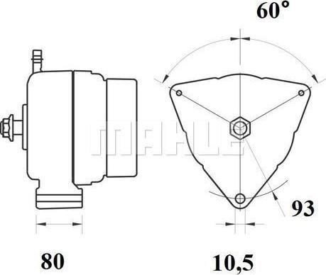 MAHLE MG 804 - Генератор vvparts.bg