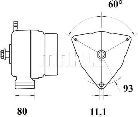 MAHLE MG 807 - Генератор vvparts.bg