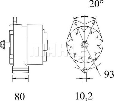 MAHLE MG 820 - Генератор vvparts.bg