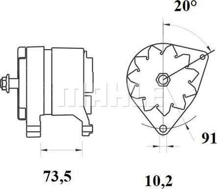 MAHLE MG 879 - Генератор vvparts.bg