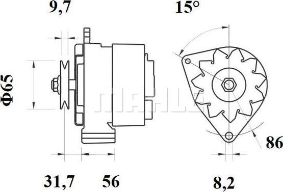 MAHLE MG 395 - Генератор vvparts.bg