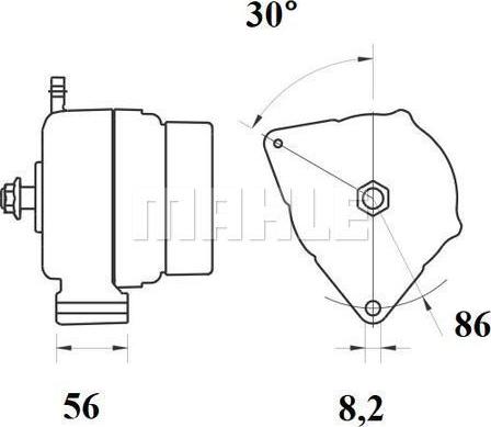 MAHLE MG 359 - Генератор vvparts.bg