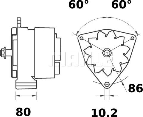 MAHLE MG 368 - Генератор vvparts.bg