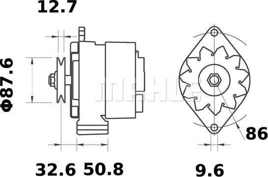 MAHLE MG 316 - Генератор vvparts.bg