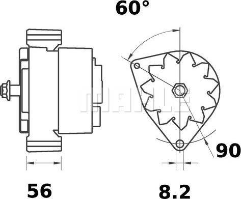 MAHLE MG 384 - Генератор vvparts.bg