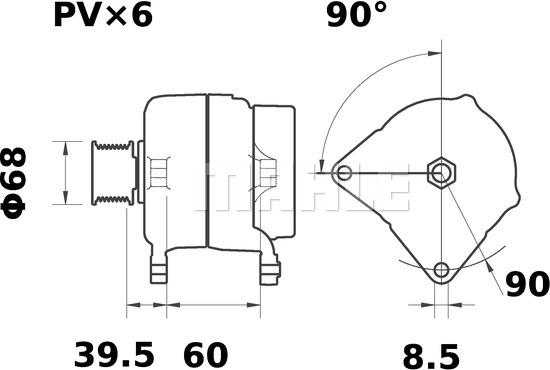 MAHLE MG 33 - Генератор vvparts.bg