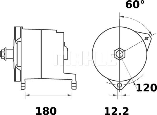 MAHLE MG 326 - Генератор vvparts.bg