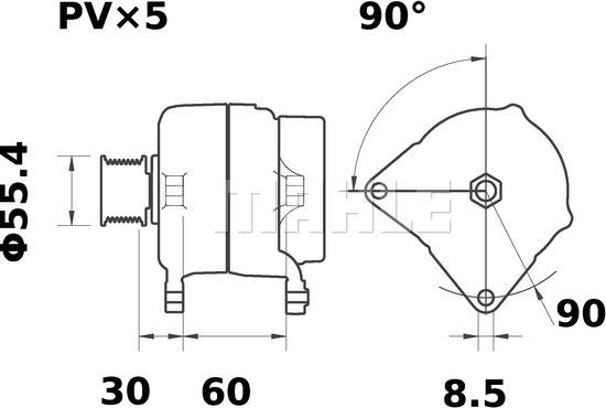 MAHLE MG 32 - Генератор vvparts.bg