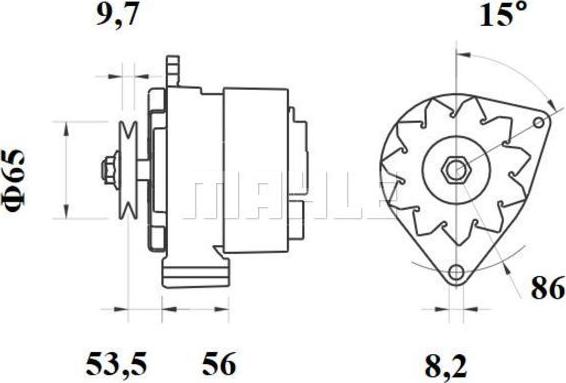 MAHLE MG 375 - Генератор vvparts.bg