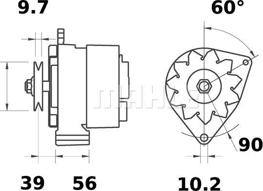 MAHLE MG 370 - Генератор vvparts.bg