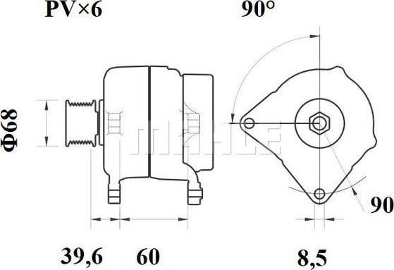 MAHLE MG 291 - Генератор vvparts.bg