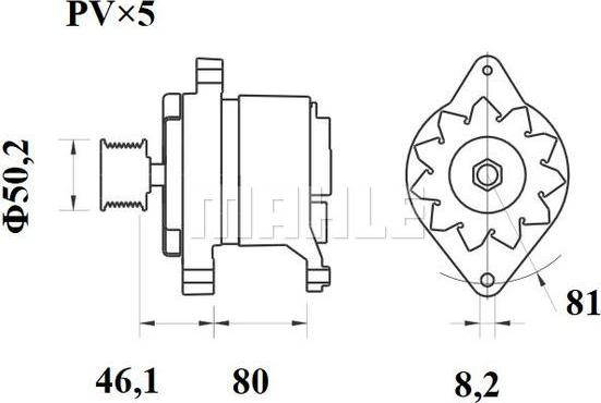 MAHLE MG 250 - Генератор vvparts.bg