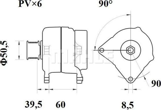 MAHLE MG 253 - Генератор vvparts.bg