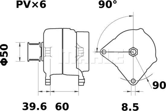 MAHLE MG 26 - Генератор vvparts.bg