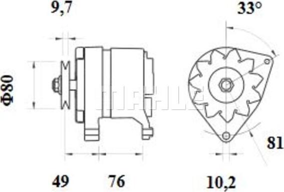 MAHLE MG 211 - Генератор vvparts.bg