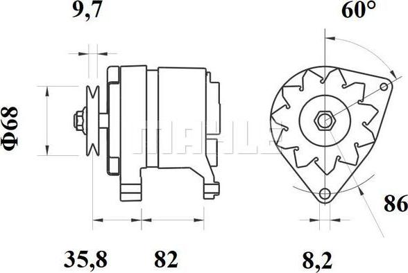 MAHLE MG 236 - Генератор vvparts.bg