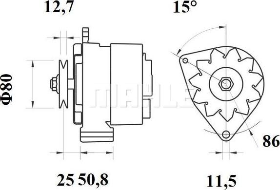 MAHLE MG 230 - Генератор vvparts.bg