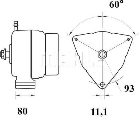 MAHLE MG 795 - Генератор vvparts.bg