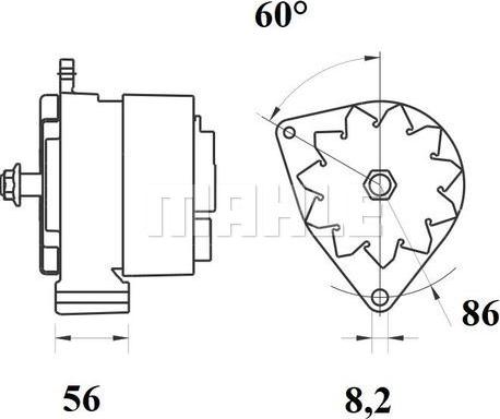 MAHLE MG 718 - Генератор vvparts.bg