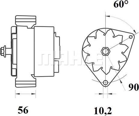 MAHLE MG 781 - Генератор vvparts.bg