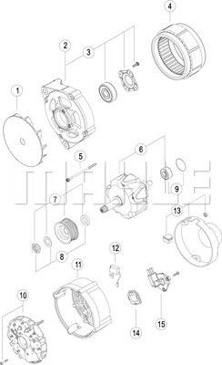 MAHLE MG 781 - Генератор vvparts.bg