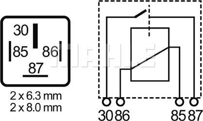 MAHLE MR 44 - Реле, работен ток vvparts.bg