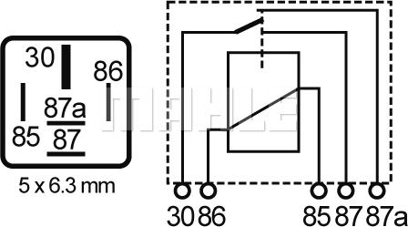 MAHLE MR 89 - Реле, работен ток vvparts.bg