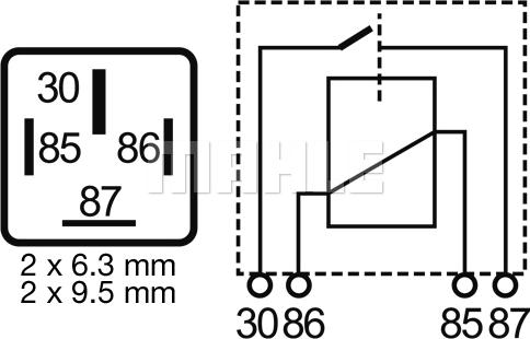 MAHLE MR 37 - Реле, работен ток vvparts.bg