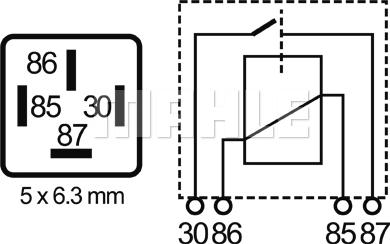 MAHLE MR 78 - Реле, работен ток vvparts.bg