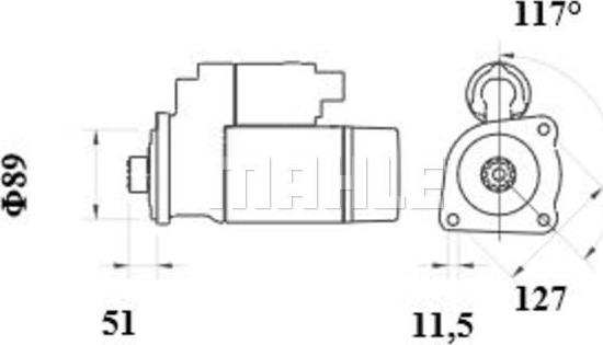 MAHLE MS 948 - Стартер vvparts.bg