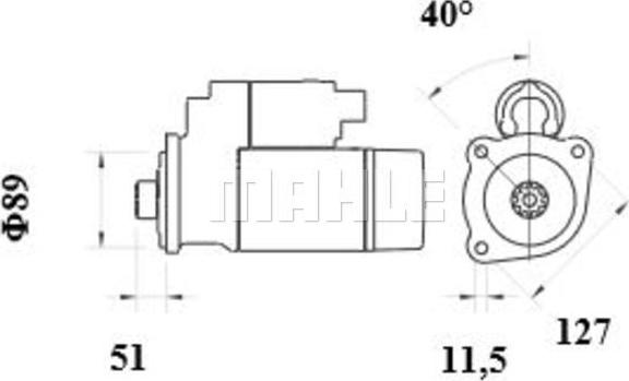 MAHLE MS 975 - Стартер vvparts.bg