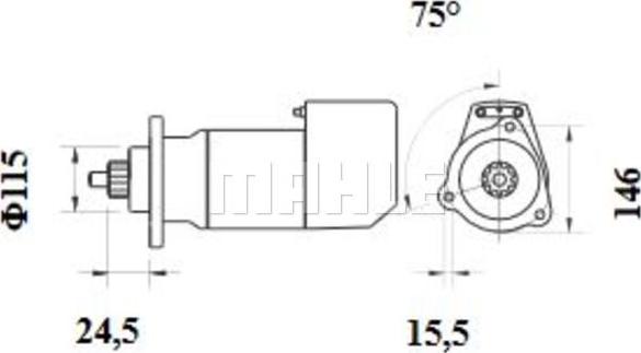 MAHLE MS 495 - Стартер vvparts.bg