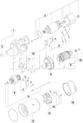 MAHLE MS 446 - Стартер vvparts.bg