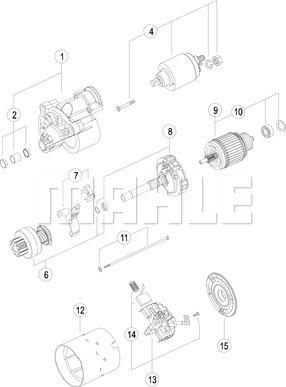 MAHLE MS 455 - Стартер vvparts.bg