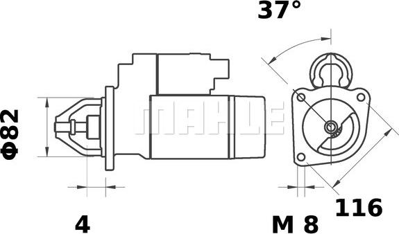 MAHLE MS 453 - Стартер vvparts.bg