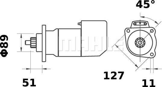 MAHLE MS 457 - Стартер vvparts.bg