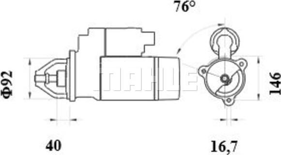 MAHLE MS 464 - Стартер vvparts.bg