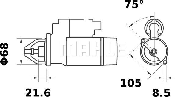 MAHLE MS 409 - Стартер vvparts.bg