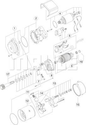 MAHLE MS 405 - Стартер vvparts.bg