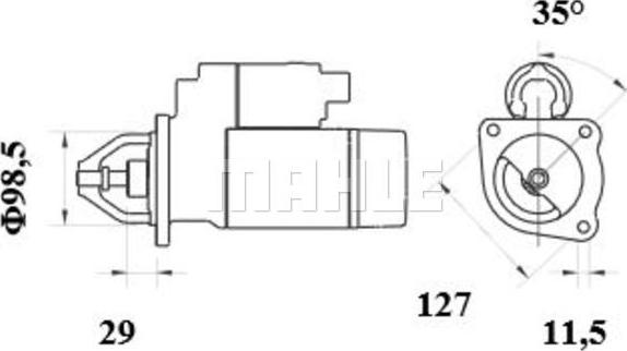 MAHLE MS 417 - Стартер vvparts.bg