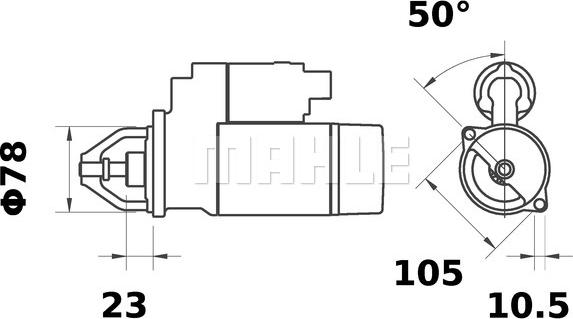 MAHLE MS 431 - Стартер vvparts.bg