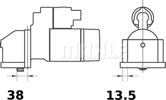 MAHLE MS 422 - Стартер vvparts.bg