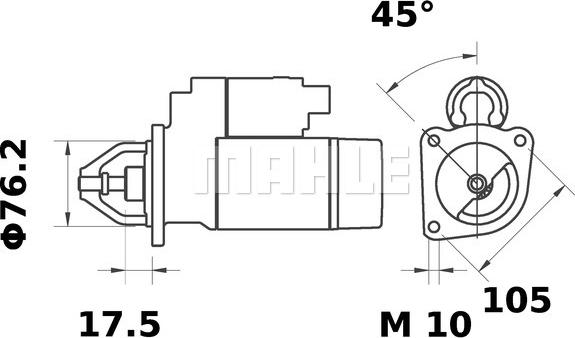 MAHLE MS 56 - Стартер vvparts.bg