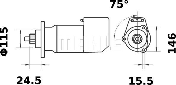 MAHLE MS 533 - Стартер vvparts.bg