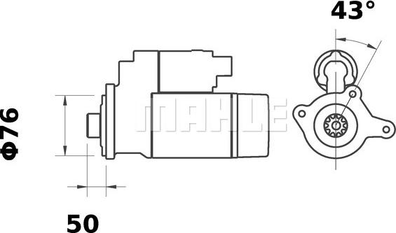 MAHLE MS 52 - Стартер vvparts.bg