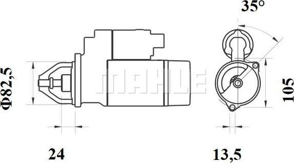 MAHLE MS 157 - Стартер vvparts.bg