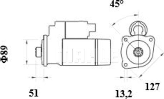 MAHLE MS 1041 - Стартер vvparts.bg