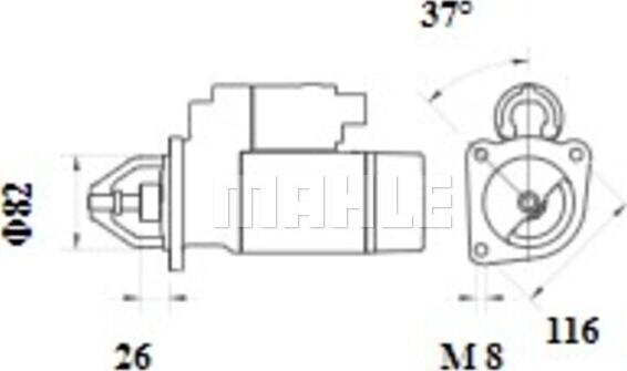 MAHLE MS 1084 - Стартер vvparts.bg