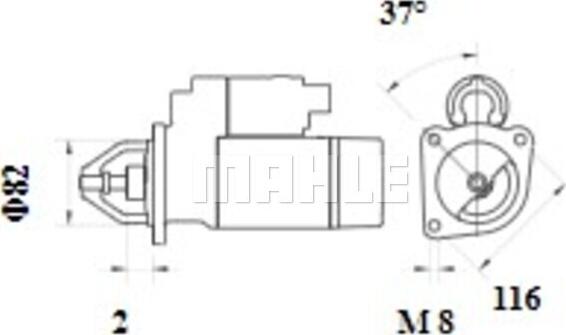 MAHLE MS 1083 - Стартер vvparts.bg