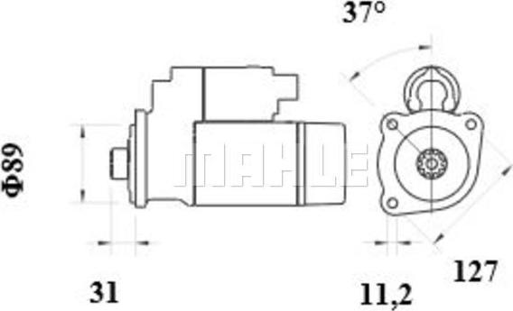 MAHLE MS 1034 - Стартер vvparts.bg